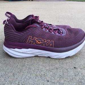 Hoka running shoes grape purple. Used once
